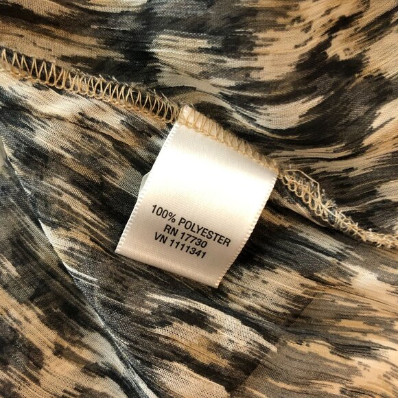 Converse One Star Sheer Kimono Belt Loops Black Beige Abstract M - Picture 4 of 4